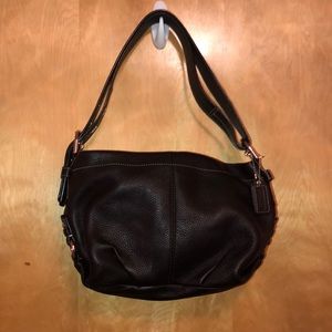 Black coach leather bag